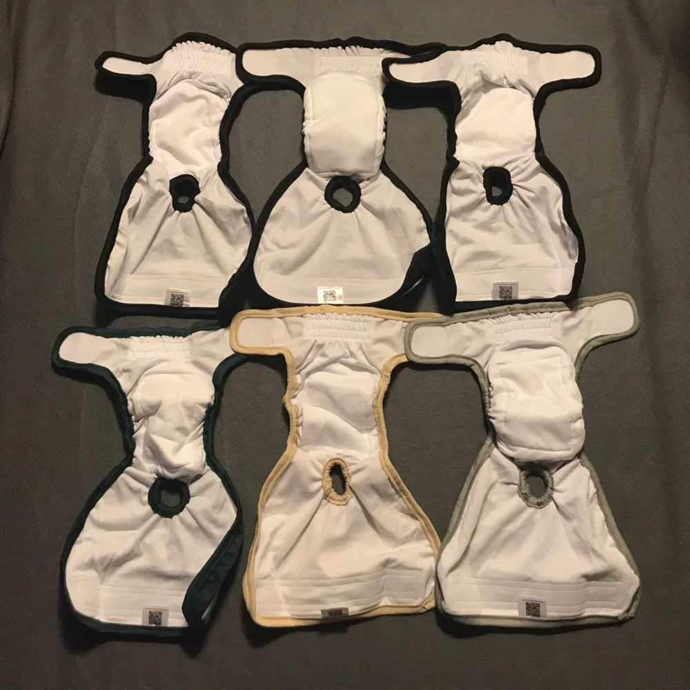 Dog Diapers - Black, Green, Gray, Yellow